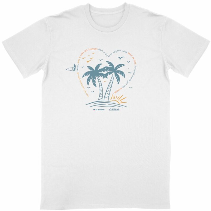 T-shirt homme - cœur tropical - coton bio premium