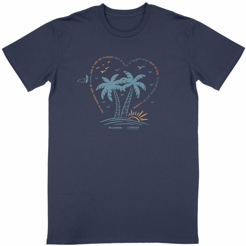 T-shirt homme - cœur tropical - coton bio premium