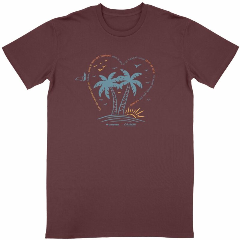 T-shirt homme - cœur tropical - coton bio premium