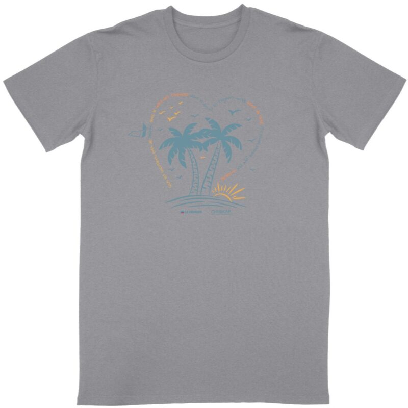T-shirt homme - cœur tropical - coton bio premium