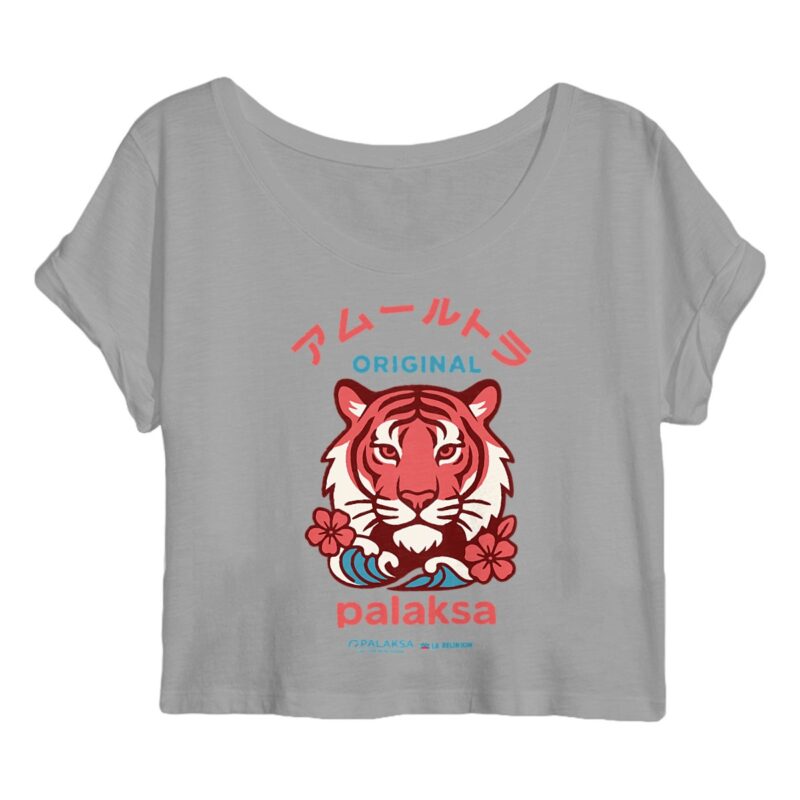 Crop top femme – love tiger – coton bio