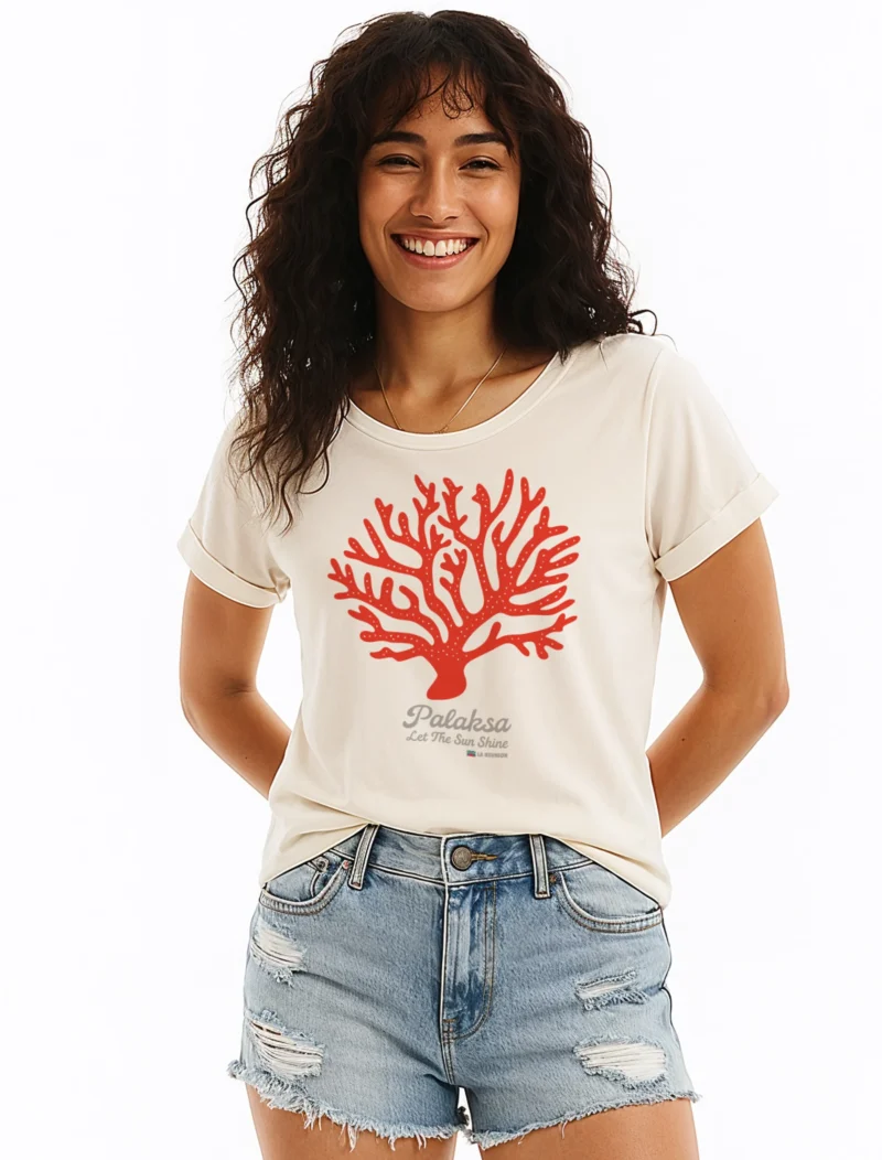 T-shirt femme - coral