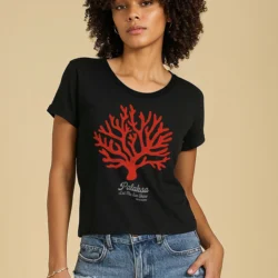 T-shirt Femme - Coral - Qualité Premium Bio