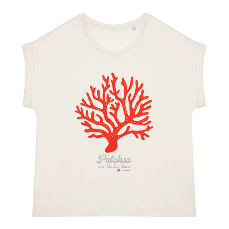 T-shirt femme - coral - qualité premium bio